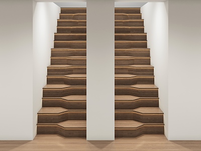 Modern wrong step staircase wooden staircase model