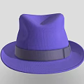 Stylish Purple Fedora Hat Featuring Black Ribbon Band For Fashionable Outfits