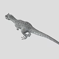 Grey And White Spotted Dinosaur Reptile Figure With Textured Skin