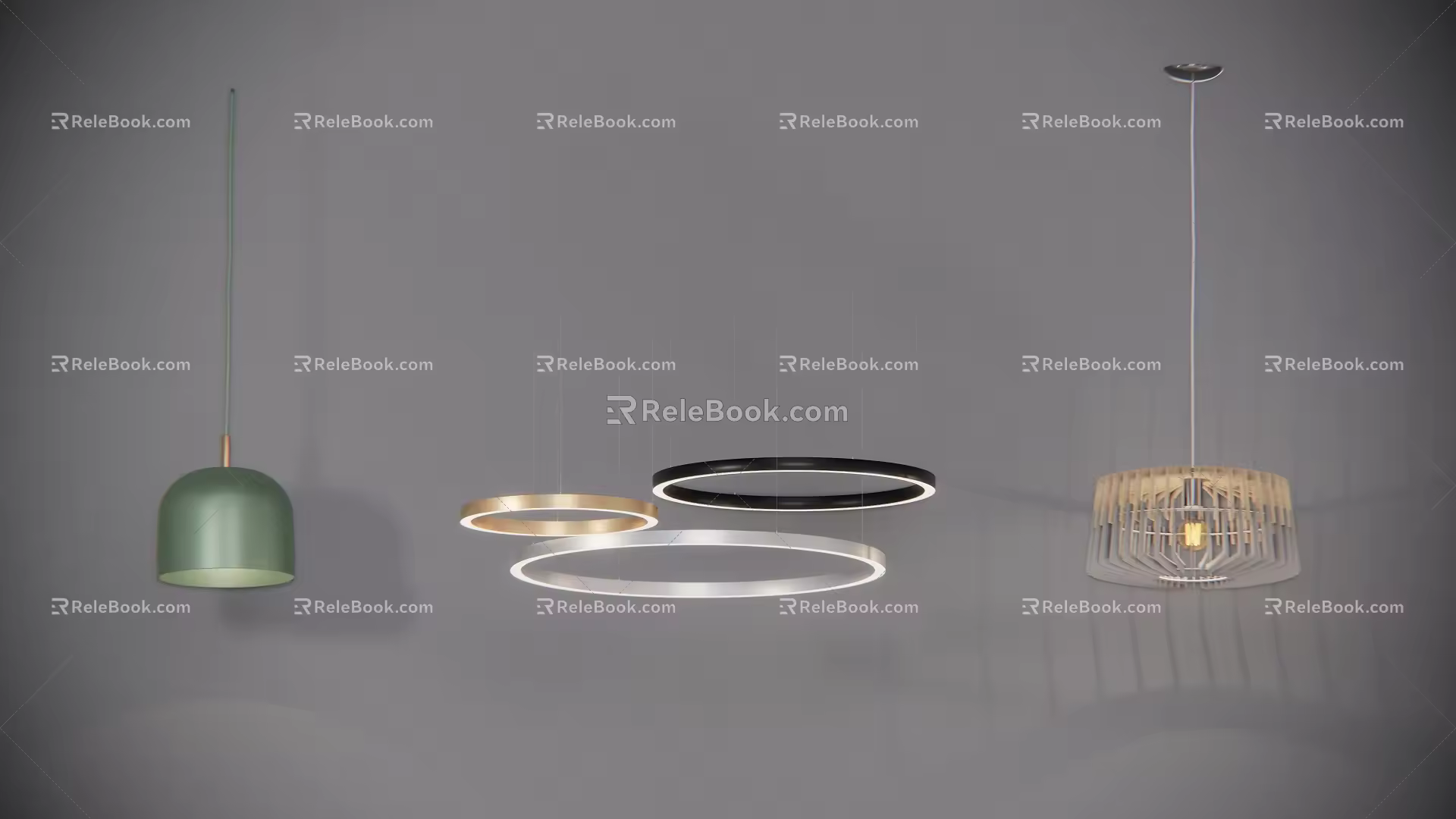 Modern chandelier combination 3d model