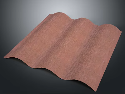 Brown Wave Shaped Tile As Practical Household Product For Daily Use Applications 3d model