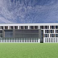 Modern Teaching Building School 3d model