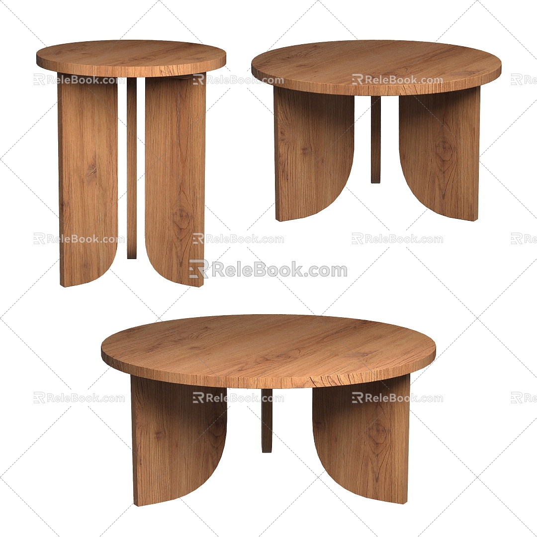 -Quiet wind tea table side a few corners a few 3d model