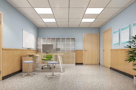 School Medical Room Reception Room Health Room School 3d model