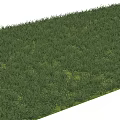 Lush Green Artificial Grass Turf With Dense Blades And Rectangular Shape 3d model