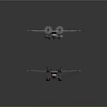 Two Seaplanes With Pontoons Showcase Modern Design In Dark Background