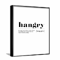 Hangry Word Definition With Pronunciation Modern Wall Art Design