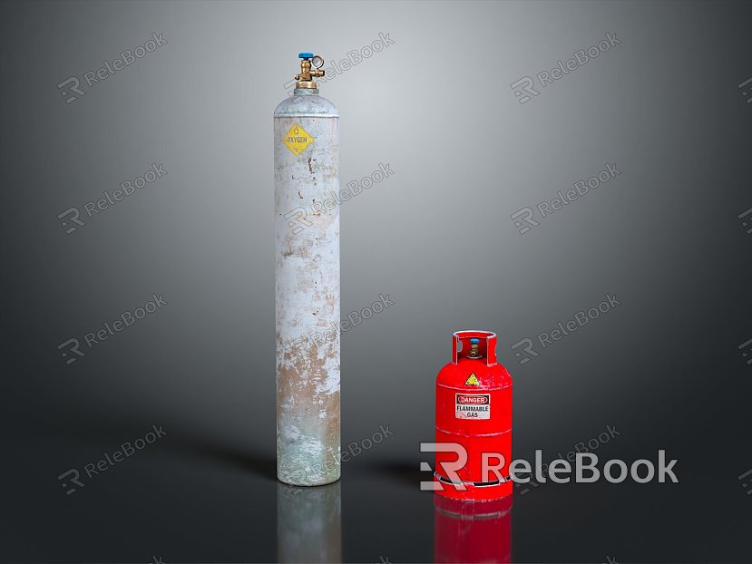 Pressure tank sci-fi gas tank gas tank steam cylinder hydrogen cylinder helium cylinder small steam cylinder model