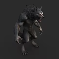 Game Movie Character Werewolf Like Monster With Muscular Body Sharp Claws Fangs And Fierce Expression