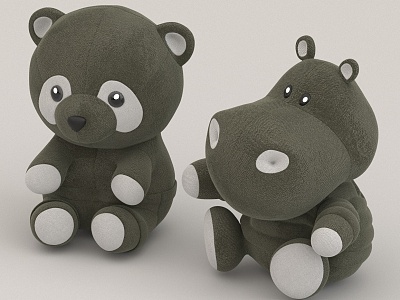 Plush toy pillow 3d model