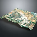 Detailed Natural Landscape Terrain with Mountain Ranges Green Valleys and River Paths