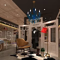 Modern Clothing Store Interior With Open Racks And Fashion Apparel