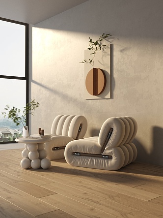 Modern Casual Sofa Combination Single Sofa 3d model