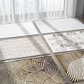 Modern Square Carpet Carpet Combo 3d model