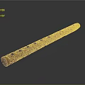 Traditional Brown Wooden Flute With Intricate Carved Patterns And Artistic Design