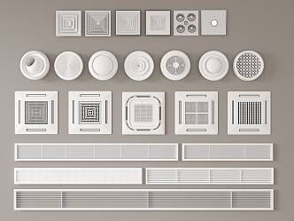 Modern air outlet air conditioning outlet central air conditioning outlet 3d model