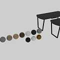 Modern Dining Tables With Black Metal Legs And Marble Top Design
