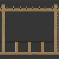 Elegant Outdoor Wooden Pergola Structure with Lattice Design Platform and Support Posts