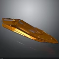 Orange Modern Speedboat with Sleek Aerodynamic Design and Streamlined Exterior Shape
