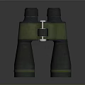 Military Tactical Weapon With Green Binocular Scope And Ergonomic Grip Design For Combat Use