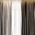 Modern Grey Velvet Curtains With White Sheer Layer For Home Window Decoration