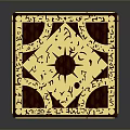 Ornamental Golden Cube With Intricate Openwork Surface Patterns Detailed Design For Home Decor 3d model