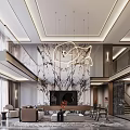 Modern Duplex Living Room With Round Chandelier Staircase And Leather Dining Chairs