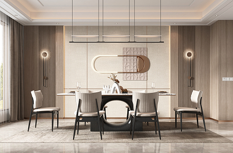 Modern Restaurant Home 3d model