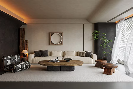 Silent Wind Living Room 3d model