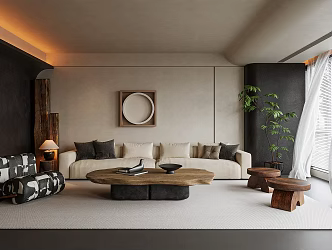 Silent Wind Living Room 3d model
