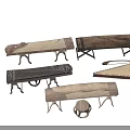 Collection Of Traditional Musical Instruments With Wooden Frames And Strings