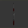 AK Assault Rifle With Red Wooden Stock Grip Black Magazine And Metal Components