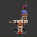 Tower defense sentry tower air defense watchtower observatory tower loft 3d model