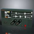 Green Computer Device Featuring Selection Interface Waveform Display And Control Buttons