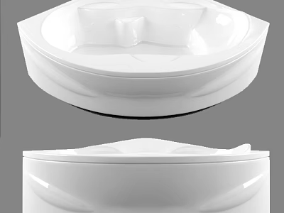 Modern White Freestanding Bathtub With Sleek Curved Design For Bathroom Interior 3d model