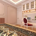 Classic Luxury Single Chair Fits Perfectly In Elegant Home Space With Vintage Carpet And Curtains
