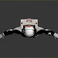 Astronaut In White Spacesuit With Helmet Backpack And Arms Outstretched Against Gray Background