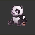 Modern teddy bear cat toy panda 3d model