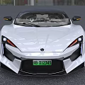 White Hypercar With Sleek Aerodynamic Design Black Roof And Striking Front Lights