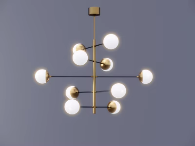 Light Luxury Chandelier 3d model