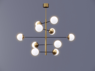 Light Luxury Chandelier 3d model