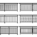 Various Modern Fence Railing Designs With Decorative Patterns And Simple Structures 3d model