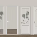Various White Interior Door Designs Featuring Glass Panels And Wooden Flooring
