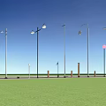 Outdoor Street Lamps With Various Designs For Roadside Lighting And Green Areas