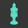 Ornate Multi Tiered Decorative Tower With Intricate Carvings Detailed Patterns And Sturdy Base