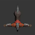 Centaur Warrior Character With White Hair Red Armor Red Pants And Outstretched Arms