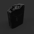 Black Metal Jerry Can With Handle And Smooth Surface Design