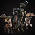 Creative Fantasy Creature Figurines With Unique Shapes Diverse Colors And Different Poses