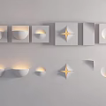 Modern Gypsum Wall Lamp Embedded Wall Lamp Gypsum Lamp Modern Decorative Lamp Shaped Gypsum Lamp Folded Angle Gypsum Lamp 3d model