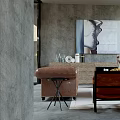 Modern Open Living and Dining Area With Wooden Table Sofa and Green Plants